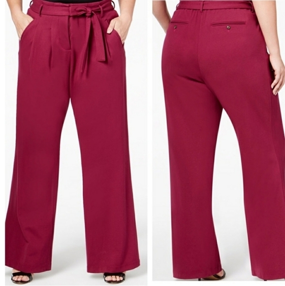 NWT Melissa McCarthy Seven7 Pleated Wide Leg Pants 0X - Picture 1 of 9